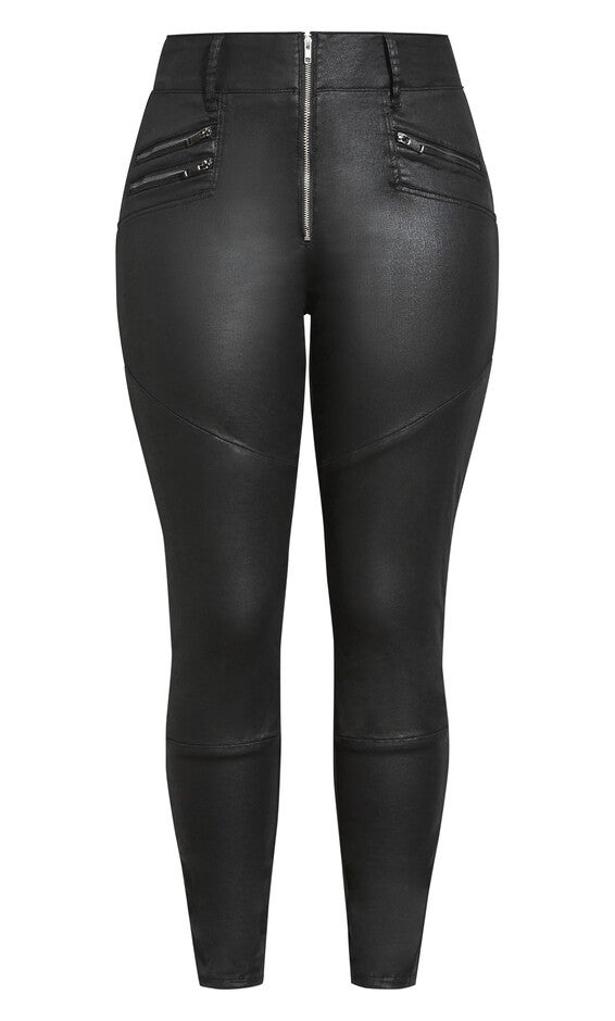 Skylar Zip Corset Jean - black, BLACK, alternate image number null