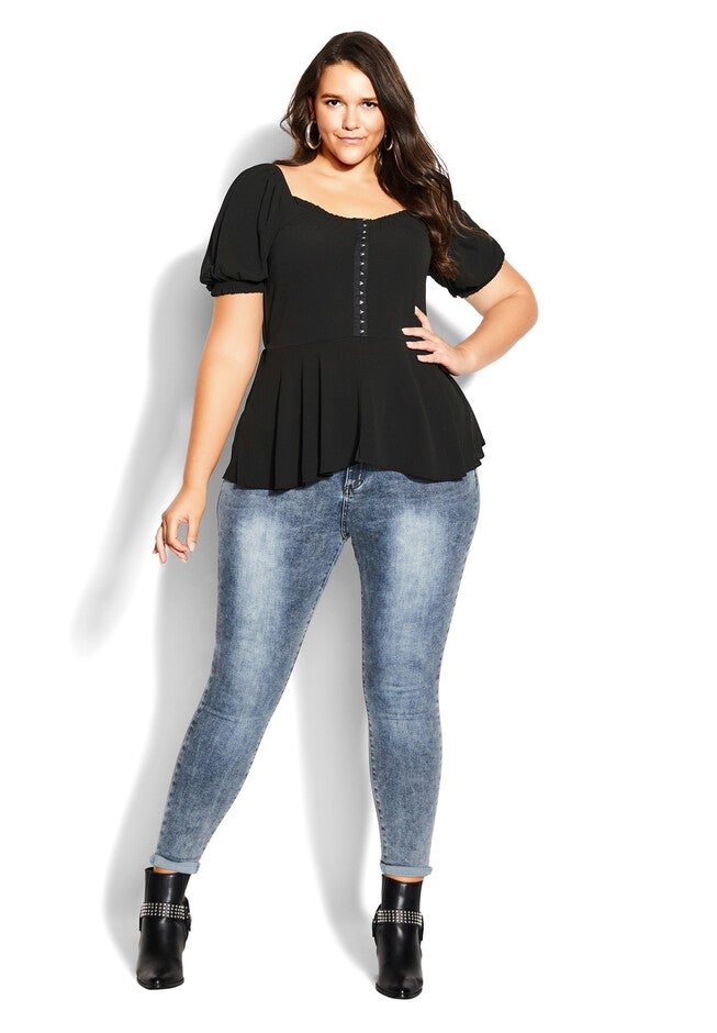 Quirky Top - black, BLACK, alternate image number 2