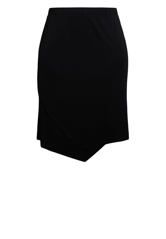 Vicky Asymmetrical Skirt, BLACK, alternate image number 2