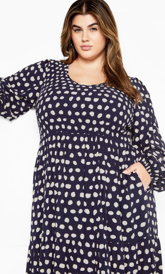 Jayden Print Maxi Dress - navy, BLUE, hi-res image number null