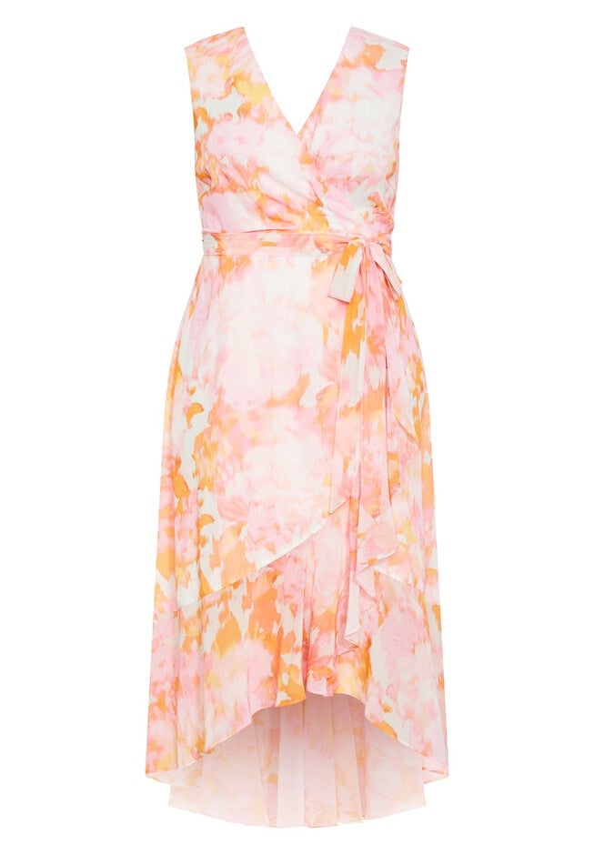Aliya Print Maxi Dress - sunset rose, YELLOW, alternate image number null