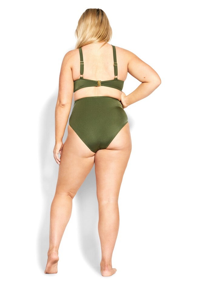 Alena Hi Waist Bikini Brief - olive, GREEN, alternate image number null