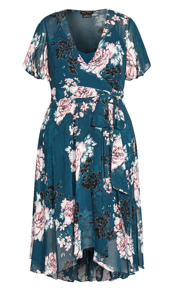 Blossom Short Sleeve Dress - jade, JADE, alternate image number null