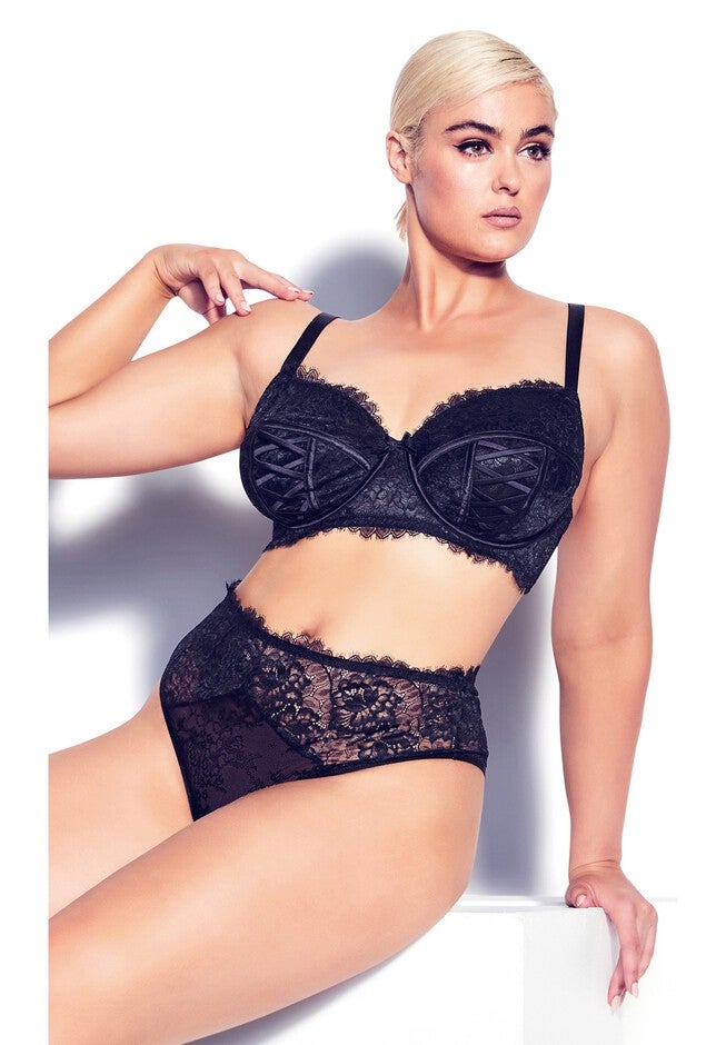 Irina Underwire Demi Bra - black, BLACK, hi-res image number 0