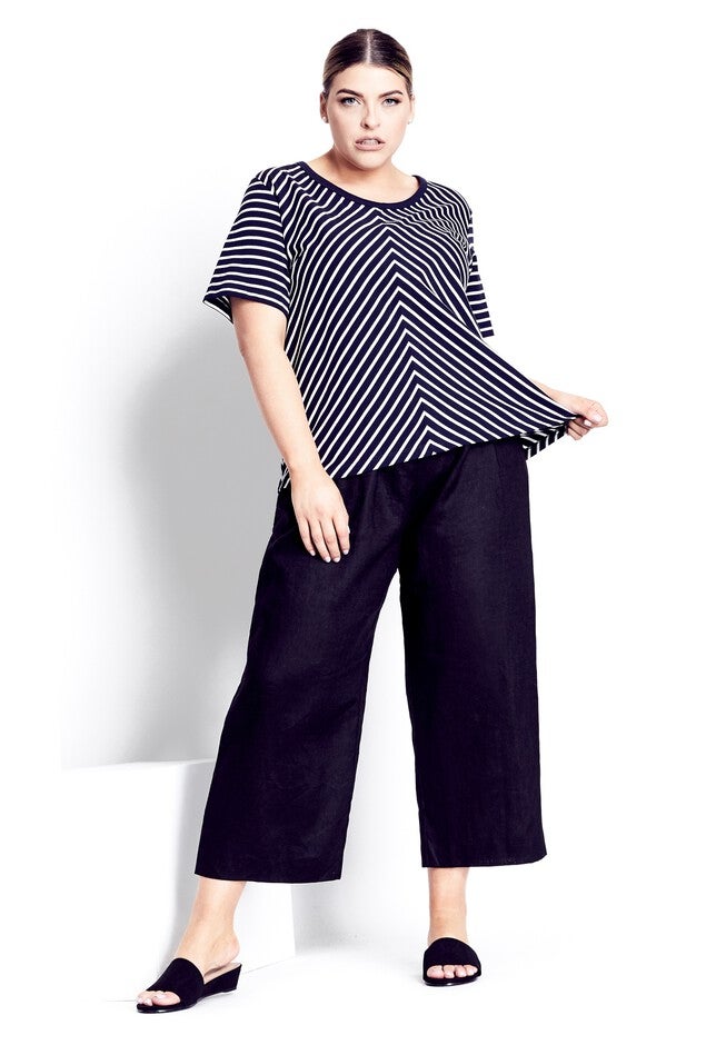 Chevron Tee - navy, BLUE, hi-res image number 0