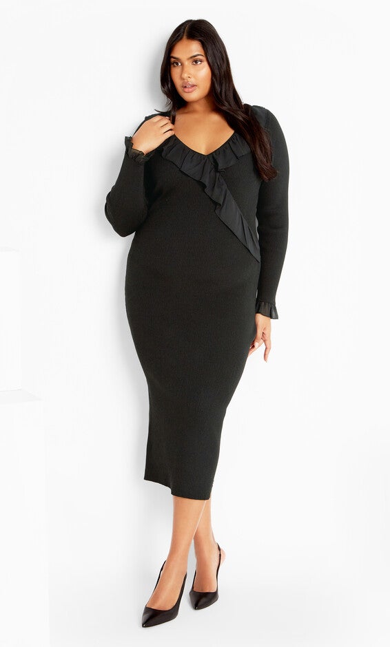 Auralie Dress - black, BLACK, alternate image number null