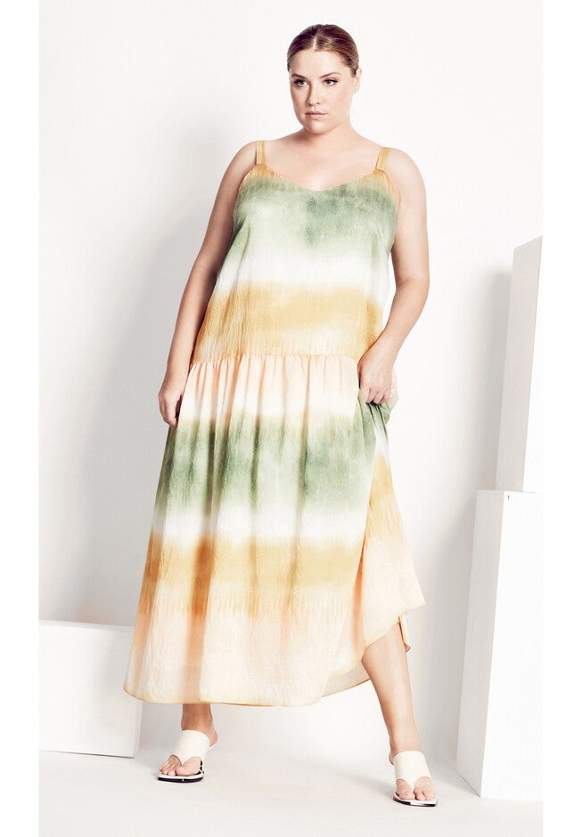 Nevaeh Dress - sage gold, GREEN, alternate image number 2