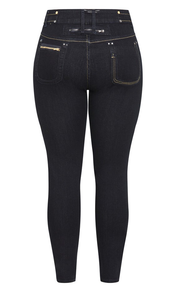 Harley Zip Me Skinny Jean - indigo, INDIGO, alternate image number 4