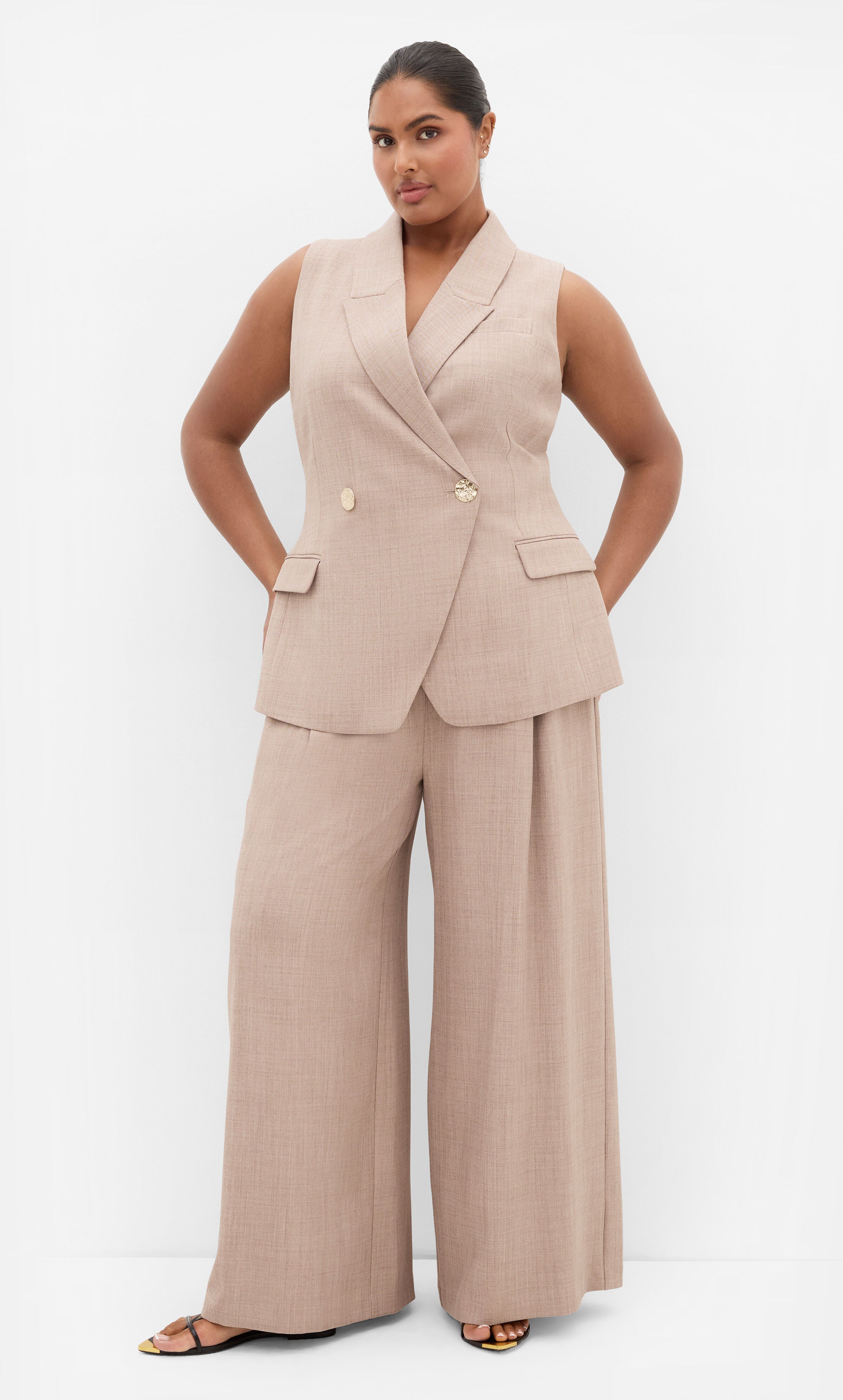 Luci Vest, BEIGE, on-hover image number 1