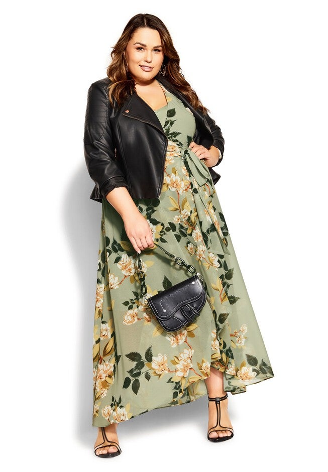 Fleetwood Print Maxi Dress - sage, GREEN, on-hover image number null