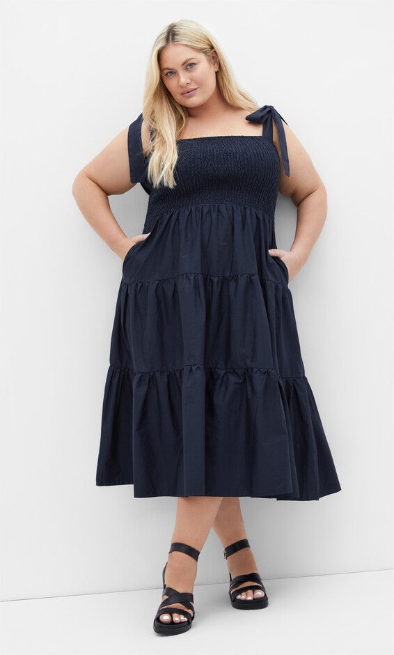 Haven Midi Dress - navy, NAVY, alternate image number null