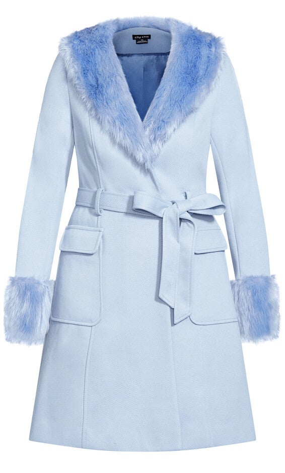 Make Me Blush Coat - powder blue, BLUE, alternate image number null