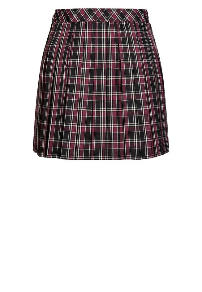 Varsity Check Skirt - berry, RED, alternate image number 5