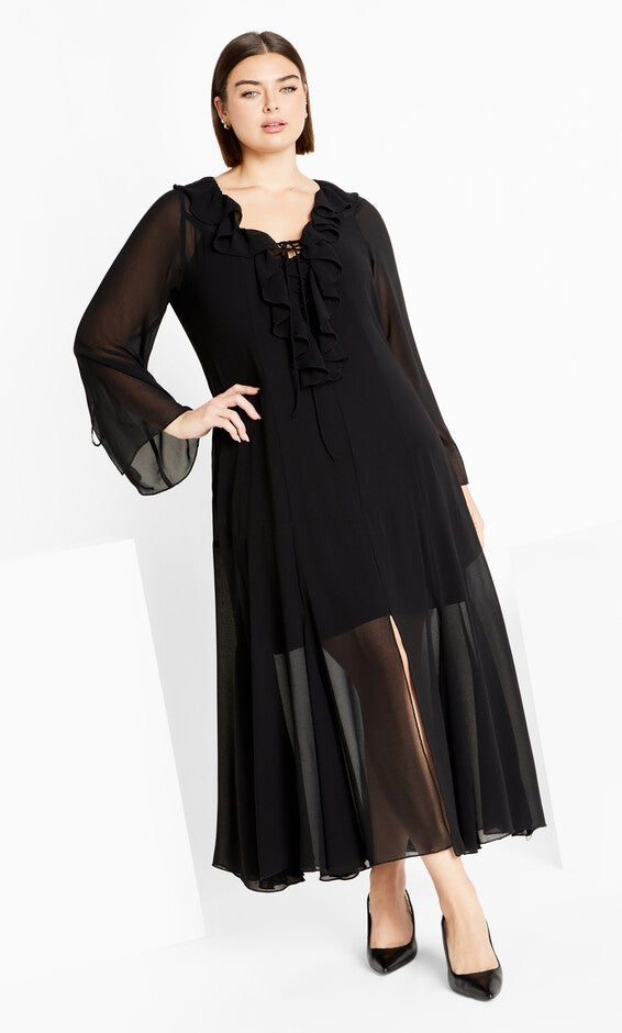 Vamp Maxi Dress - black, BLACK, hi-res image number null