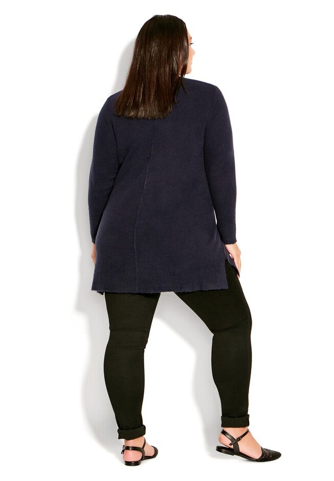 Deep Valley V Neck Sweater, NAVY, alternate image number null