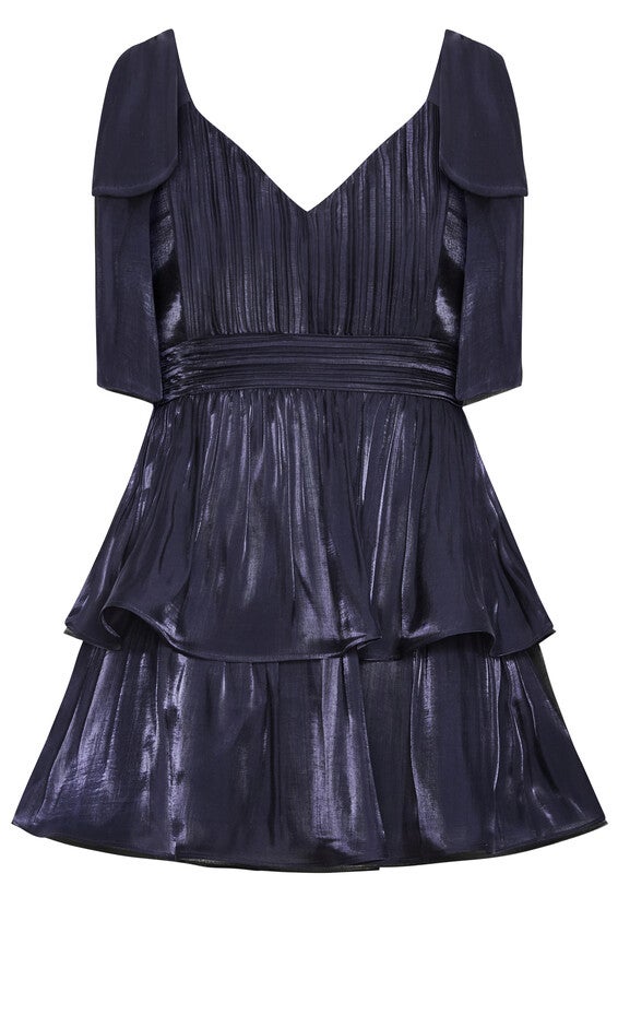 Betty Ruffle Mini Dress - navy, BLUE, alternate image number null