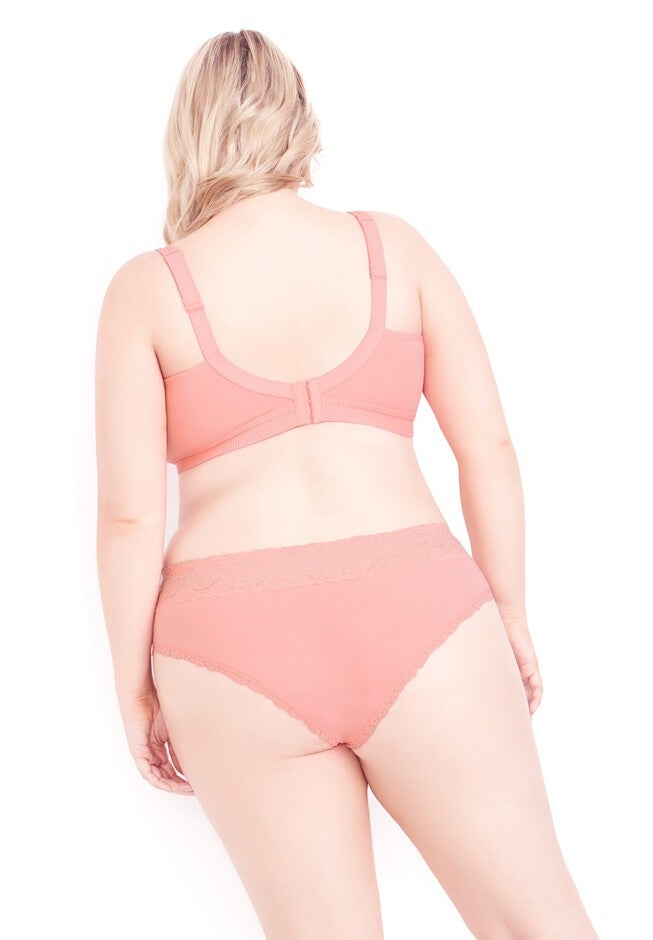 Wire Free Soft Cup Bra - melon, PINK, on-hover image number null
