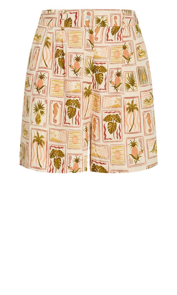 Bella Print Short - print, PINK, alternate image number null