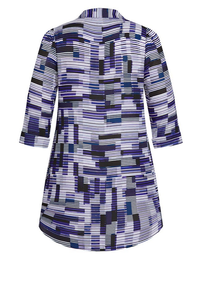 Dynamic Print Tunic - white, GREY, alternate image number 5
