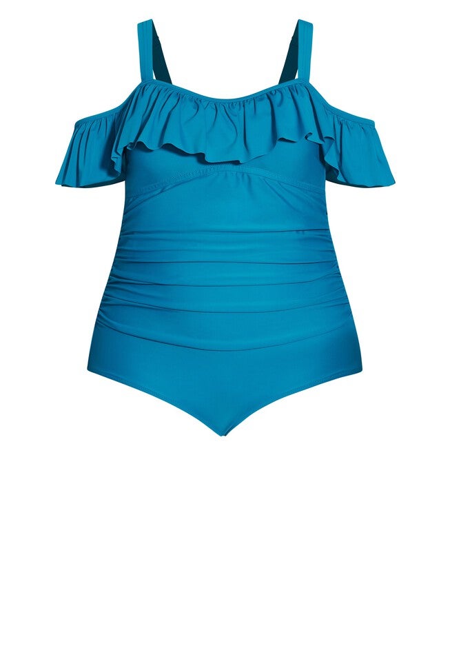 Ruffle 1 Piece, TEAL, alternate image number 2