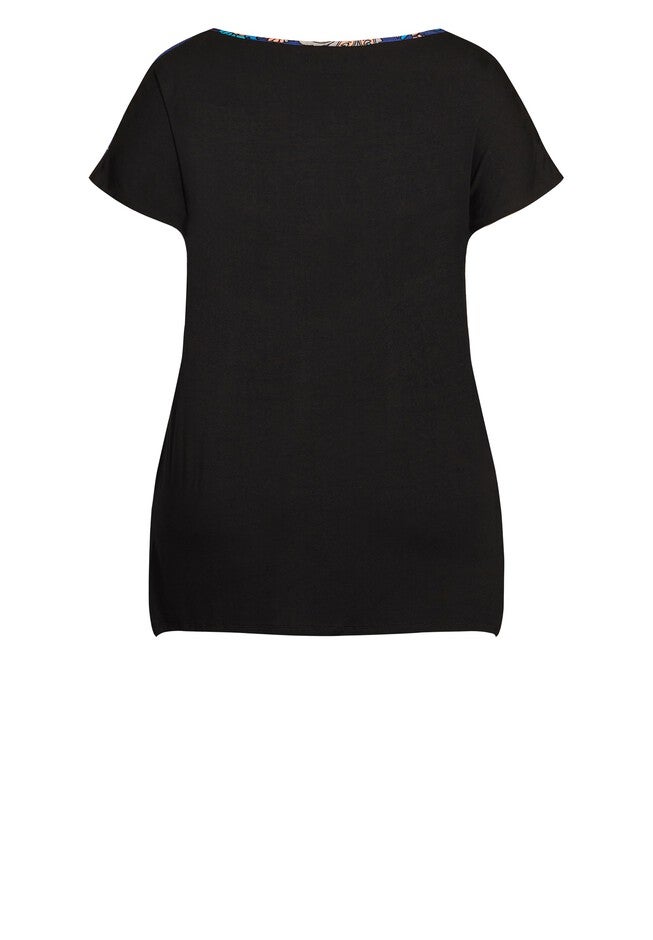 Mixed Media Print Top, JACQUI, alternate image number null