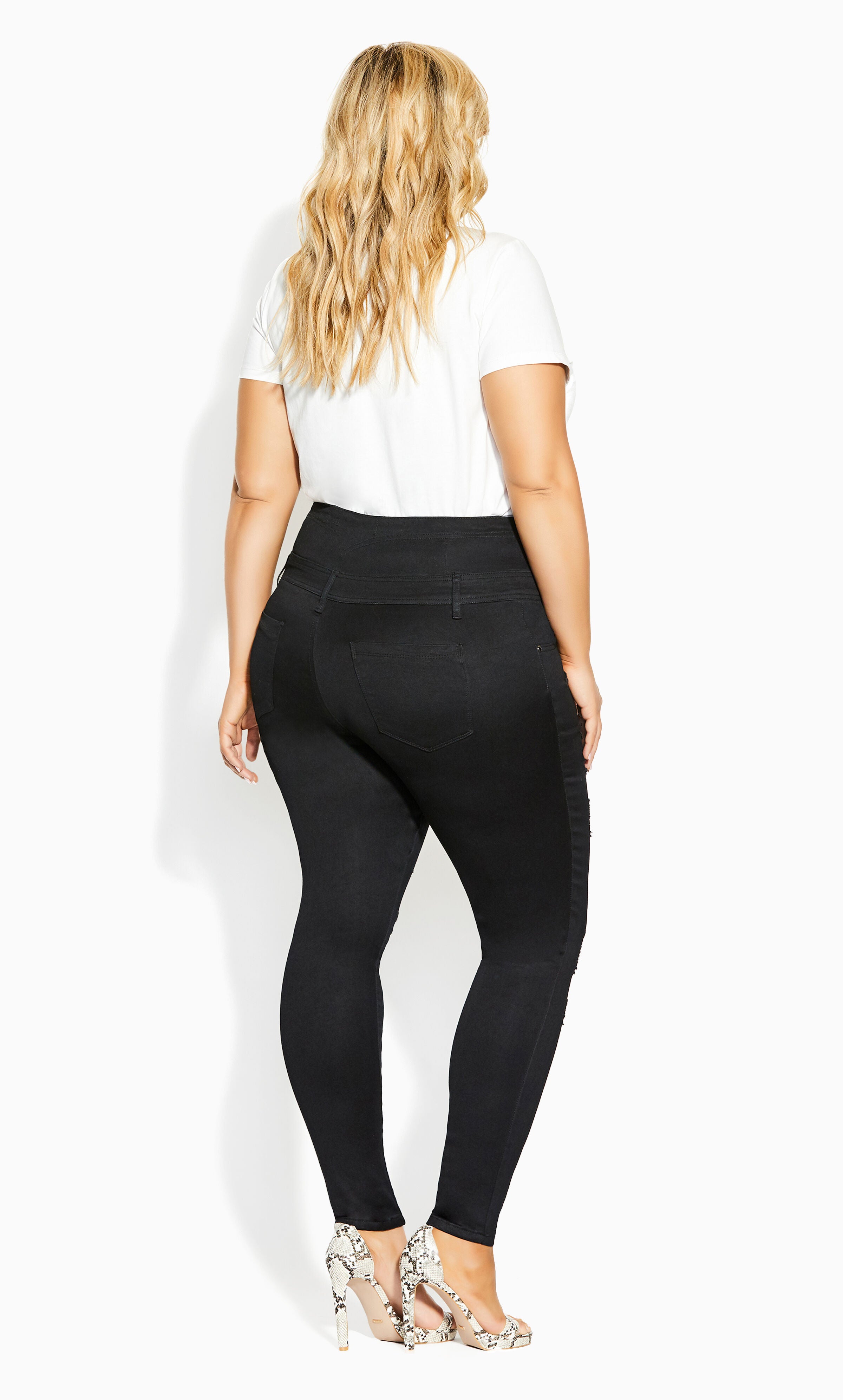 Asha Rip Corset Jean - black, BLACK, alternate image number 6