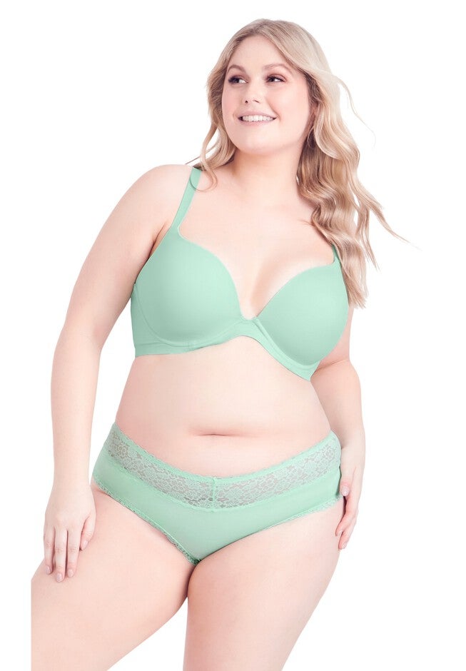 Smooth Plunge Bra - honeydew, GREEN, hi-res image number null