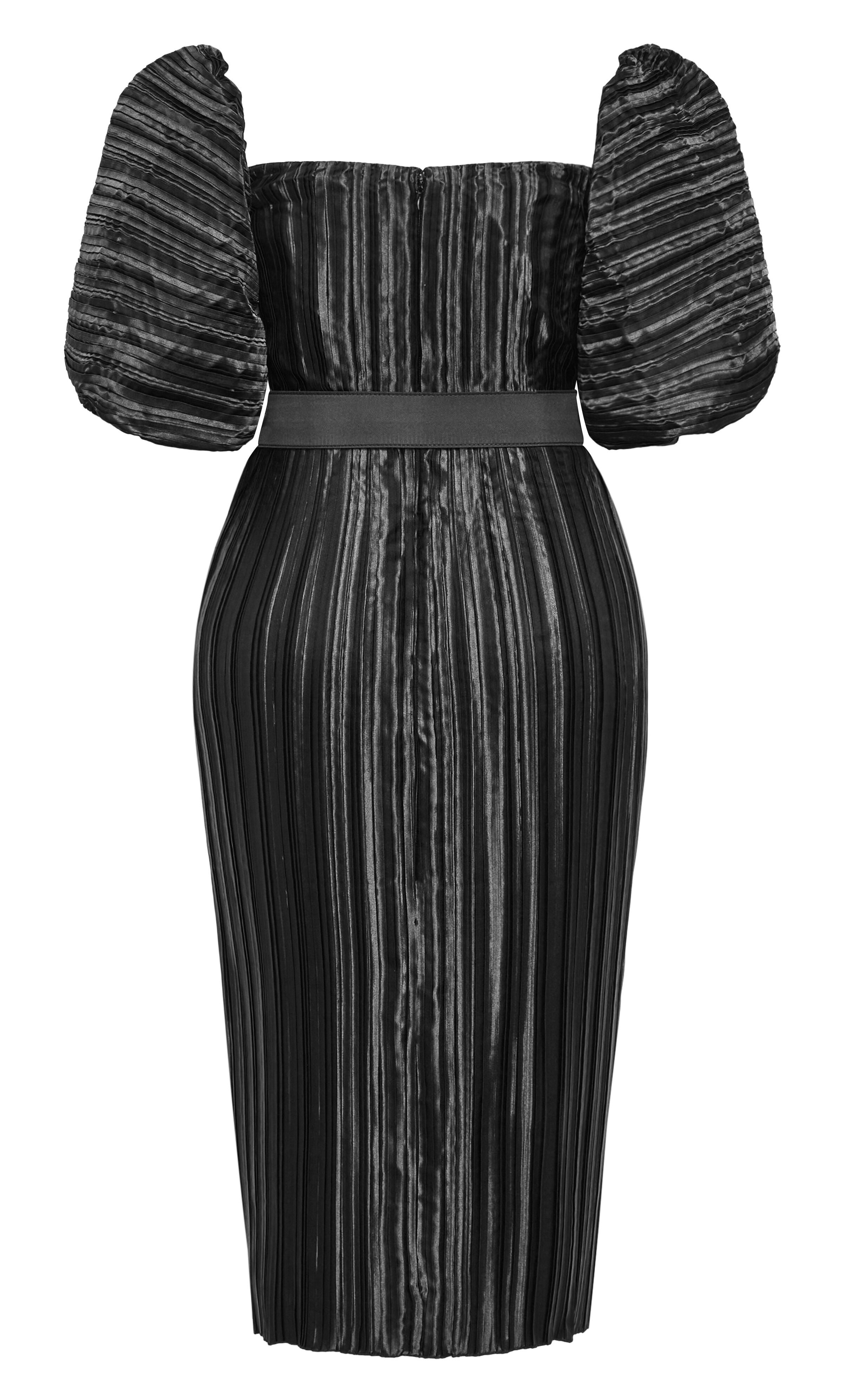 Krista Pleat Dress - black, BLACK, alternate image number 5
