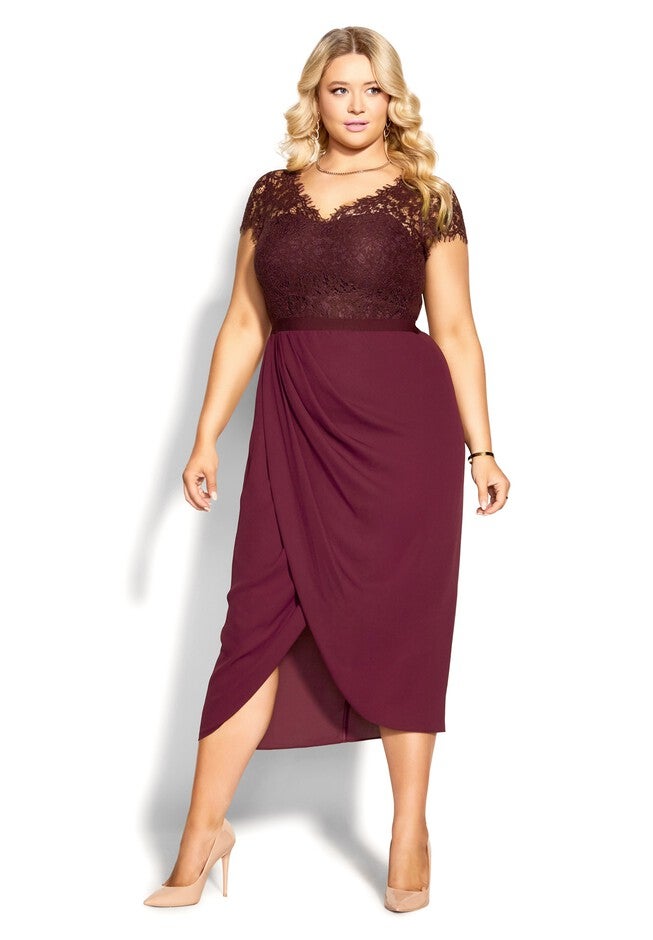 Chelsea Dress - bordeaux, RED, on-hover image number 1