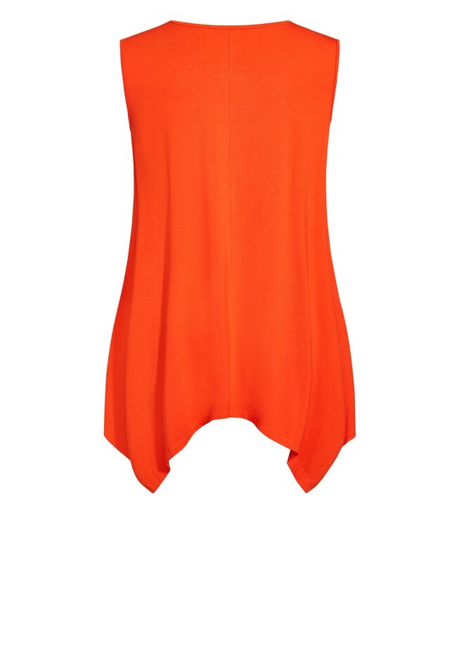 V Neck Swing Tank, ORANGE, alternate image number 5