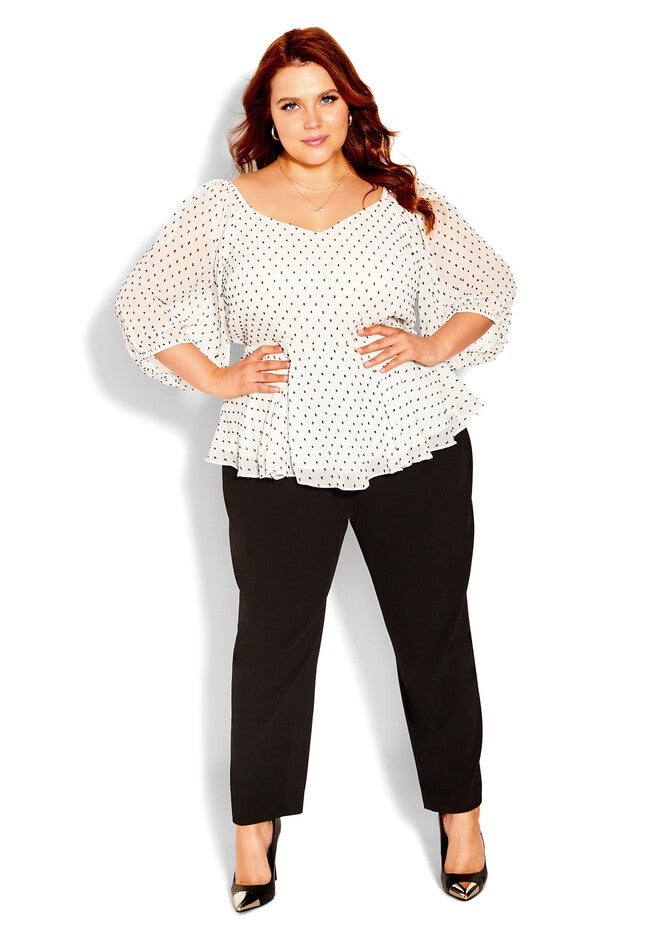 Bay Spot Top - ivory, WHITE, on-hover image number null