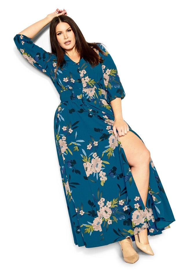 Emmaline Maxi Dress - teal, GREEN, alternate image number null
