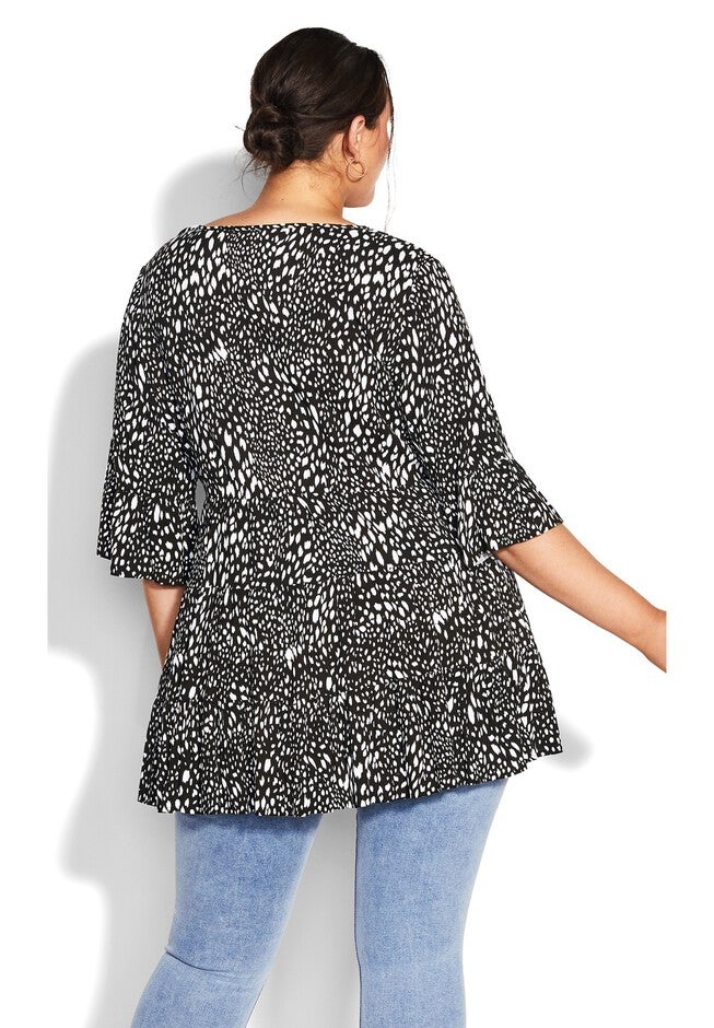 Lizzie Tiered Tunic, ANIMAL, alternate image number null