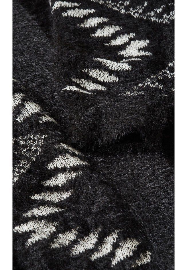 Aztec Jacquard Cardigan - black, BLACK, alternate image number null