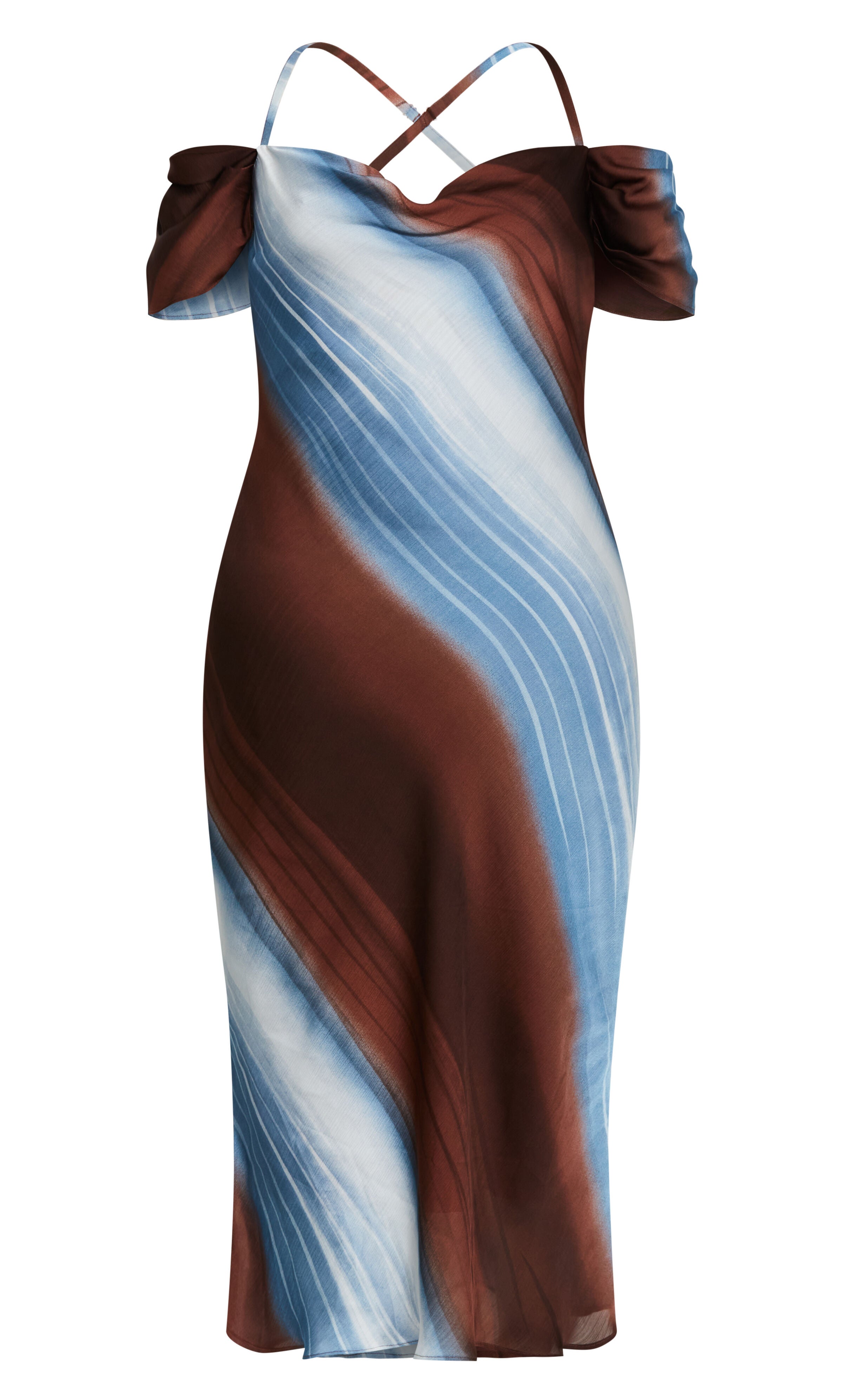 Levitate Print Maxi Dress- choc multi, BLUE, alternate image number 3