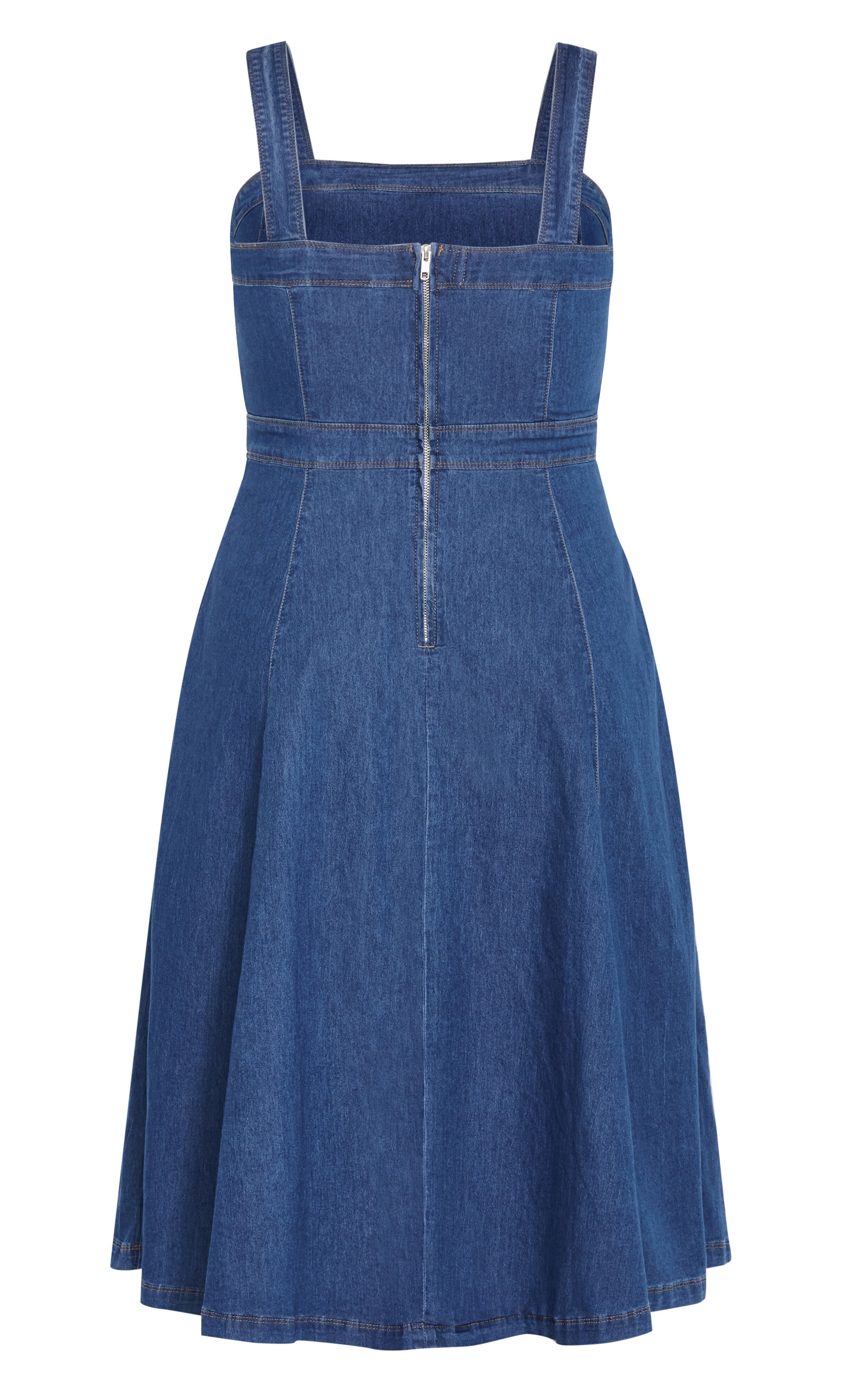 Averie Dress - light wash, BLUE, alternate image number 5