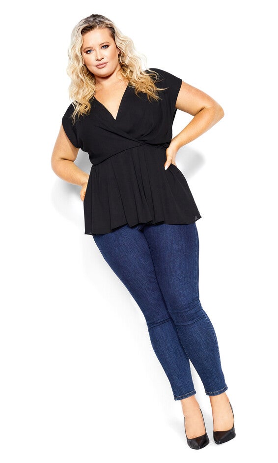 Simple Twist Top - black, BLACK, alternate image number null