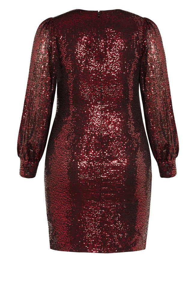 Nadia Dress - claret, RED, alternate image number 3