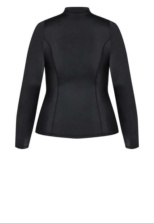 Cancun Long Sleeve Sun Top - black, BLACK, alternate image number 4