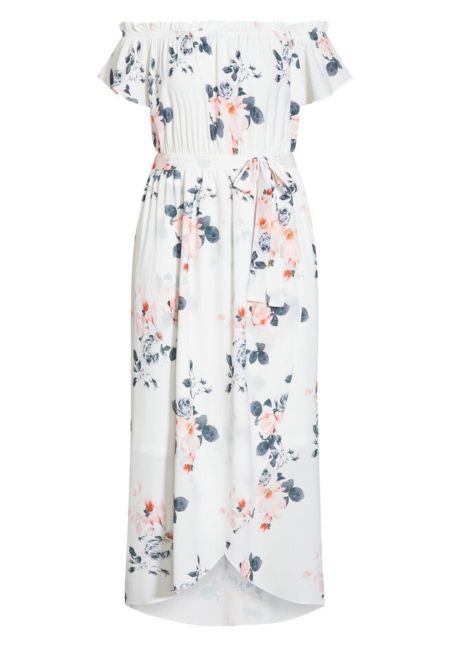 Lotus Tie Maxi Dress - ivory, WHITE, alternate image number null