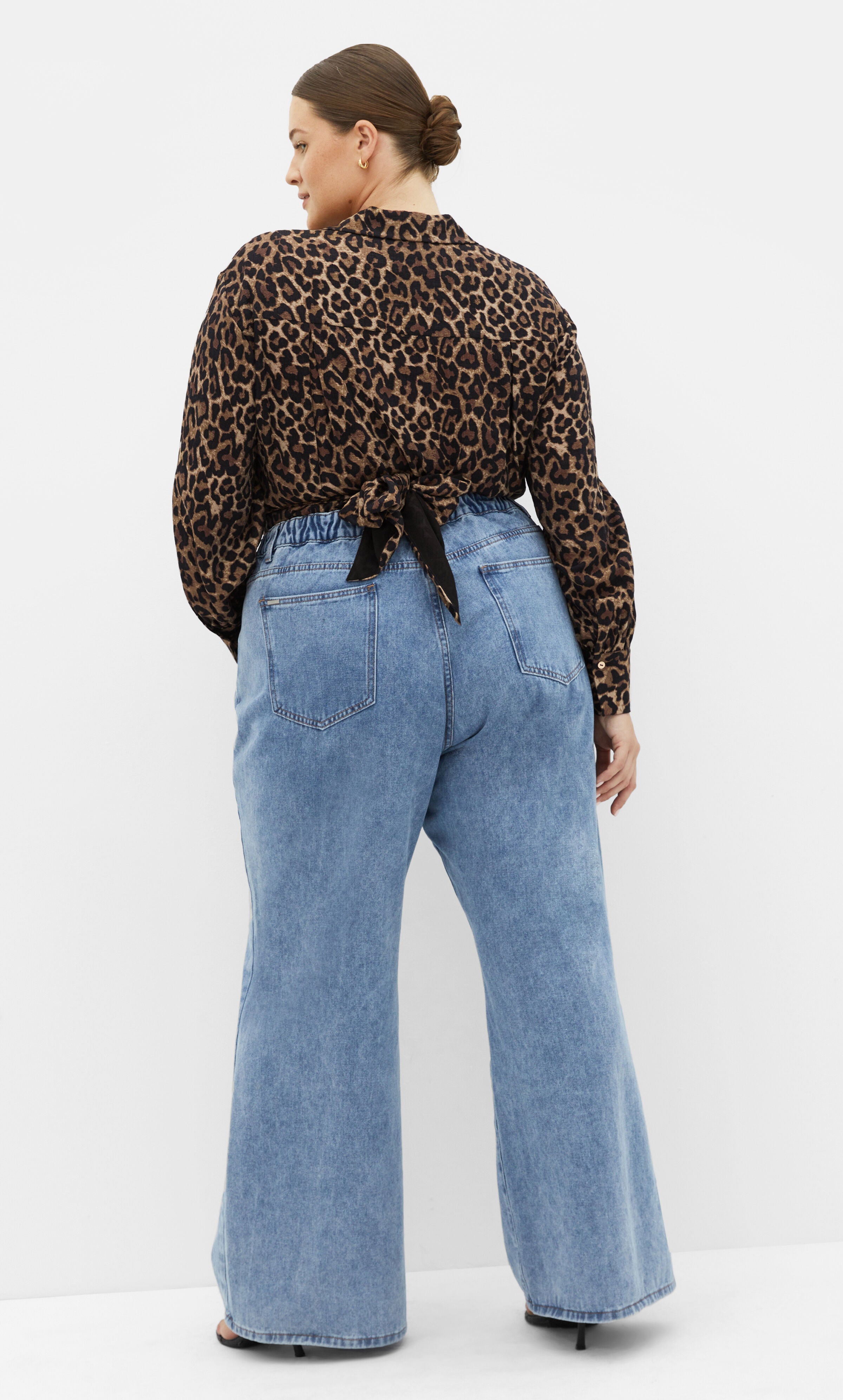 Ellie Print Shirt - leopard, BROWN, alternate image number 1