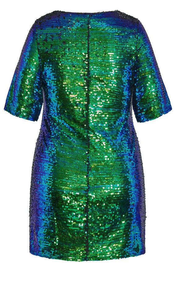 Sequin Glam Dress - green, ELECTRIC, alternate image number null