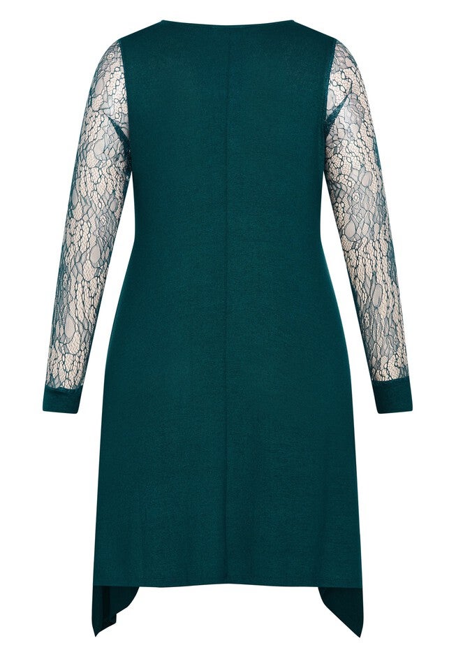 Lacey Sleeve Tunic, DARK SEA, alternate image number null