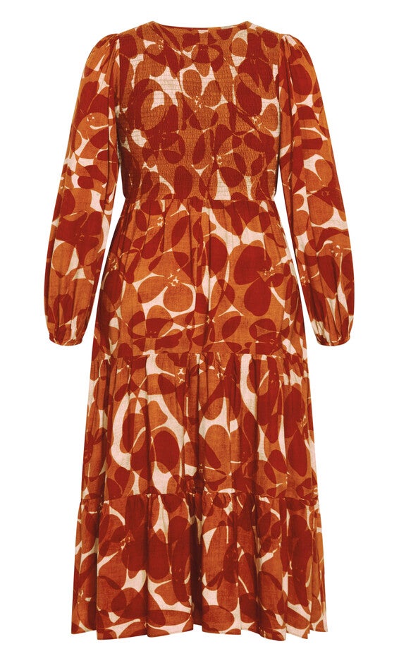 Jayden Print Dress - amber, AMBER, alternate image number null