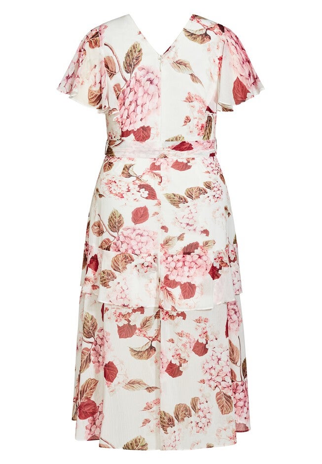 Flirty Tier Print Maxi Dress - ivory, WHITE, alternate image number 4
