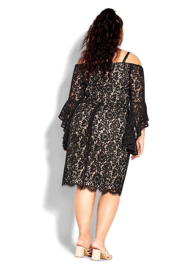 Lace Amour Dress - black, BLACK, alternate image number 2