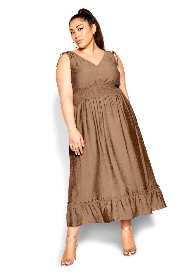 Avalina Maxi Dress - mocha, MOCHA, on-hover image number 1