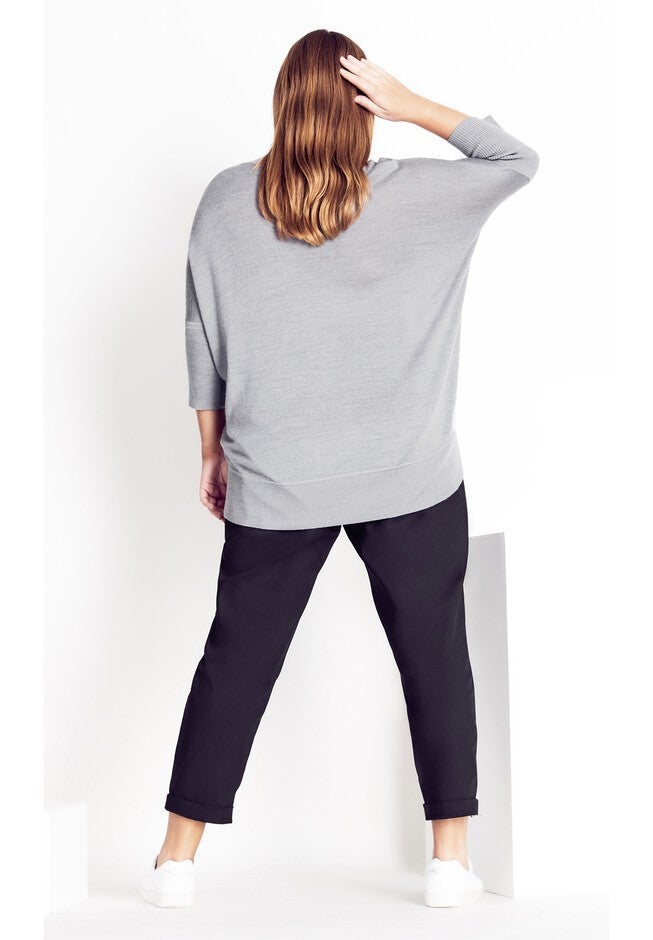 Classic V Sweater - silver, SILVER, alternate image number null