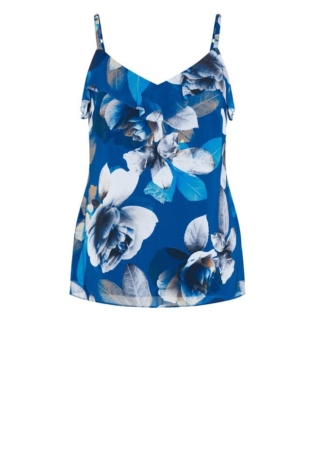 Nicole Print Cami - blue, BLUE, alternate image number null