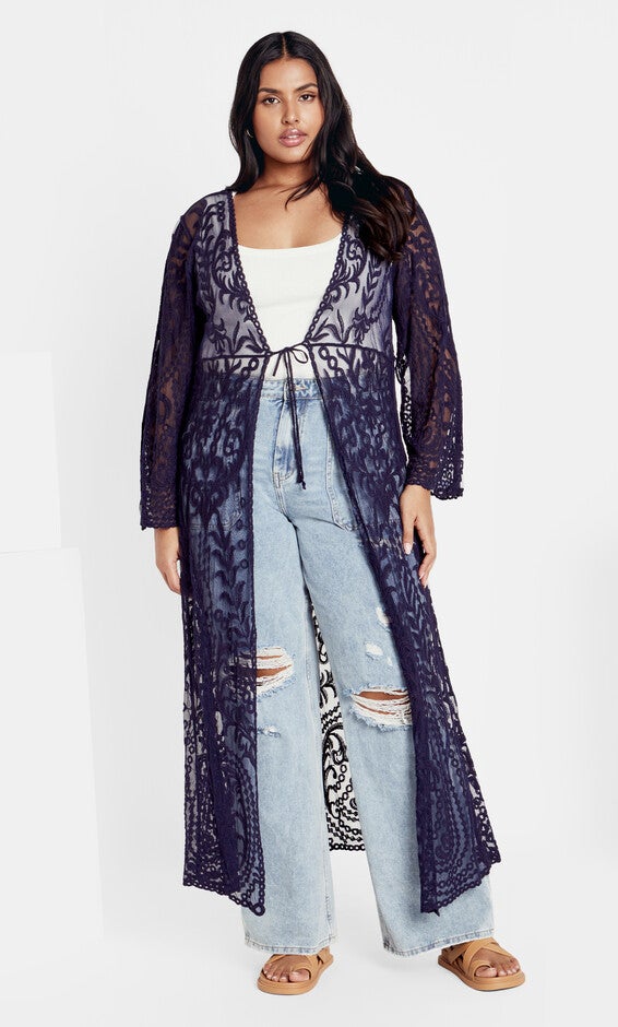 Pretty Thing Duster - navy, NAVY, alternate image number 2